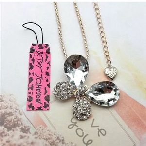 Betsey Johnson Butterfly Crystal Necklace